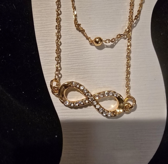 21kgp Dubai Jewelery -Elegant Gold Infinity Anklet - Picture 2 of 5